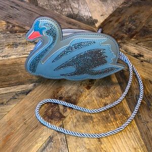 Stella McCartney Blue Swan Motif Should Bag